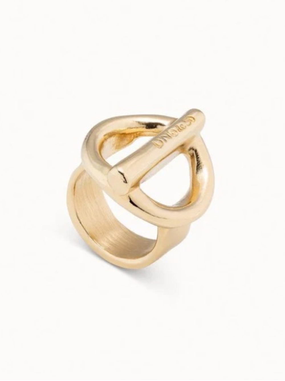 NWT UNO de 50 "On/Off" 18k Gold Plated Ring - Size 8.5 - Picture 11 of 14